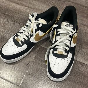 Nike Airforce 1 07 black white n gold